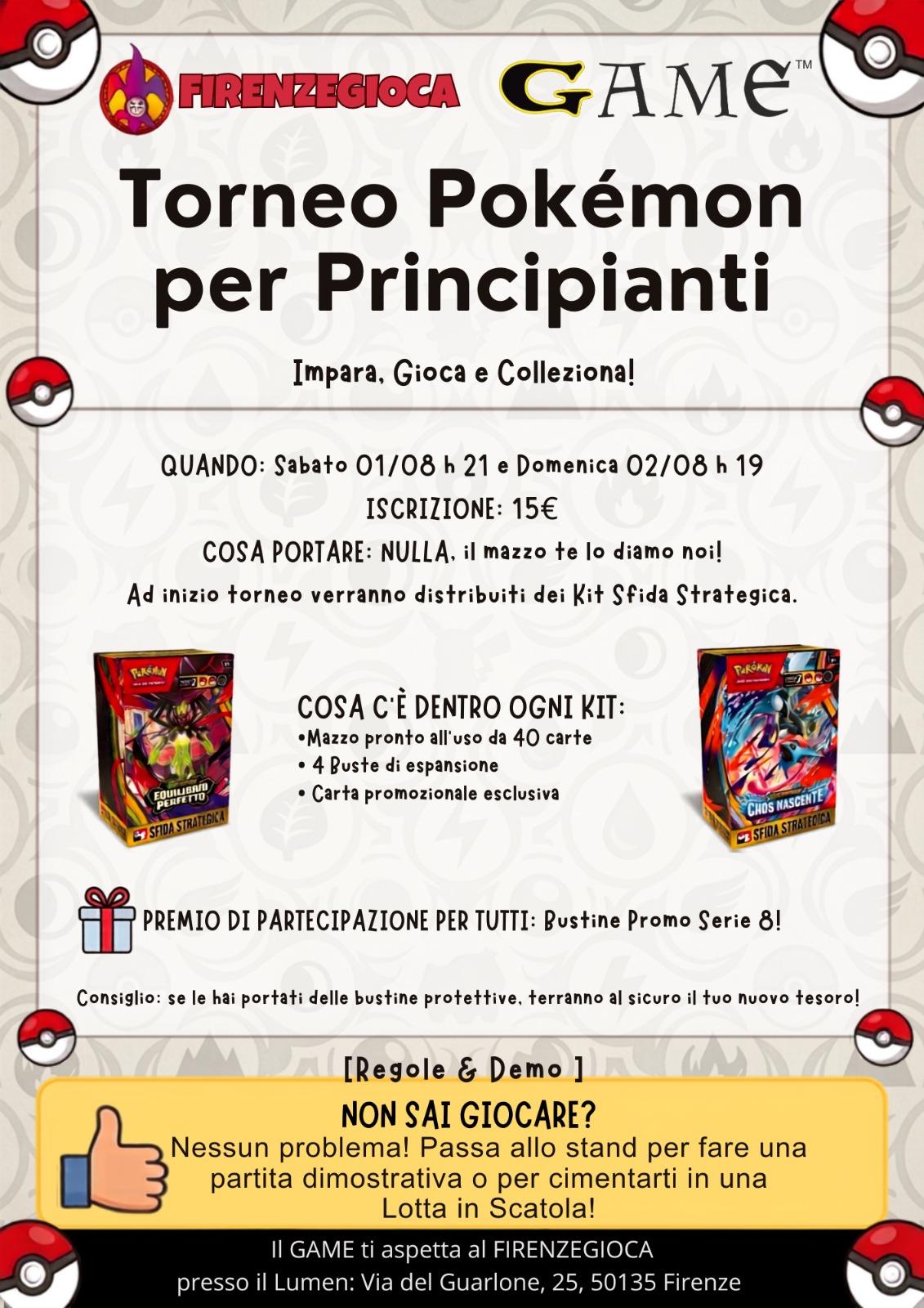 Torneo di Pokémon per Principianti e For Fun: metti alla prova le tue Abilità!